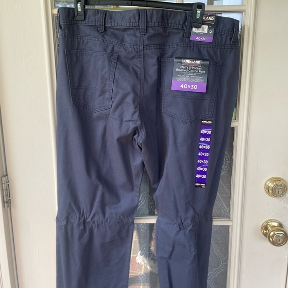 Kirkland Signature Men's Union Blue Cotton Pants - Picture 2 of 4